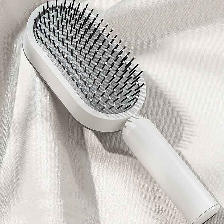 Self-Cleaning Anti-Static Hair Brush – One-Key Airbag Scalp Massager for Women.
