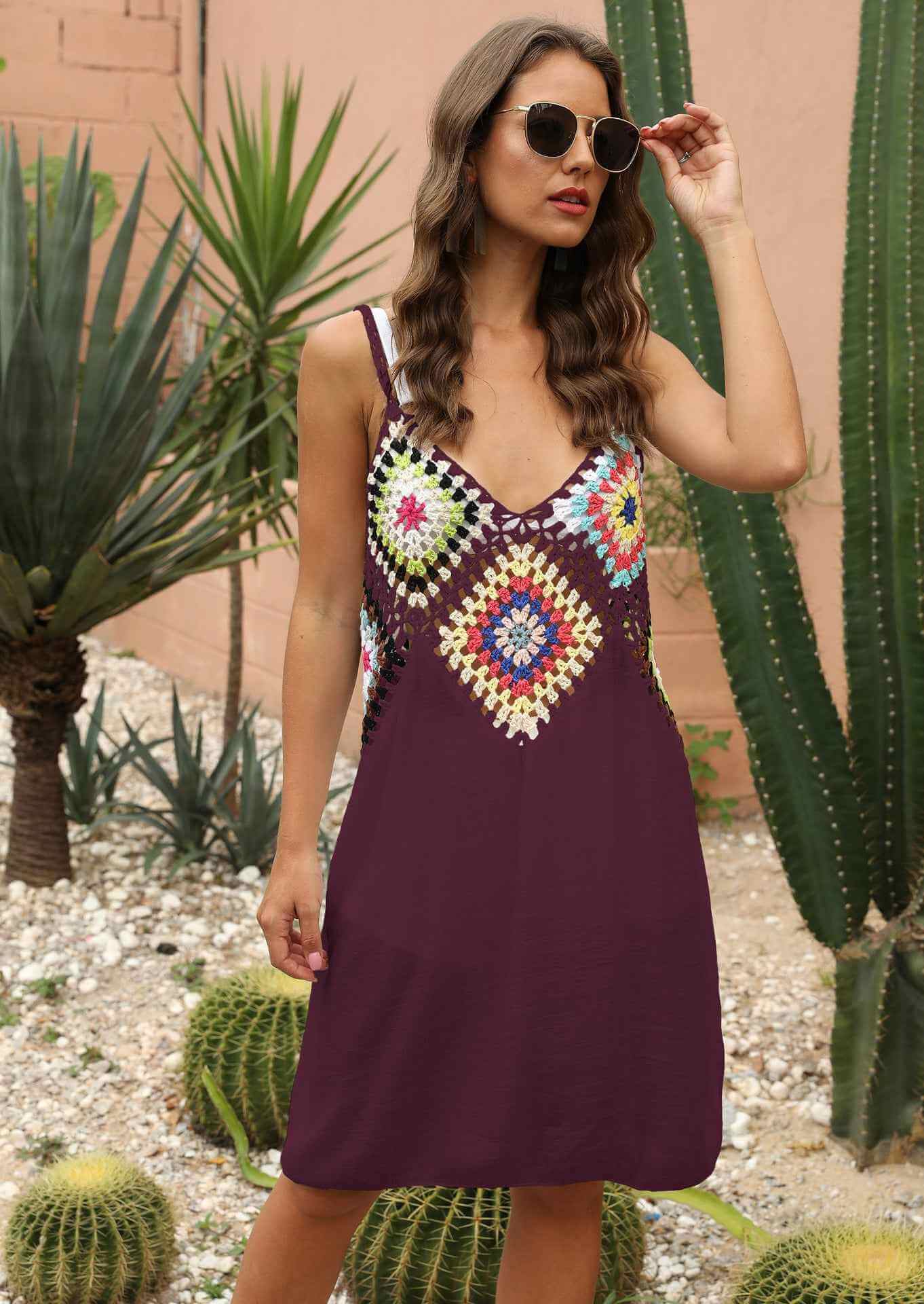 Crocheted Boho Suspender Dress – Handcrafted Charm & Effortless Summer Elegance.