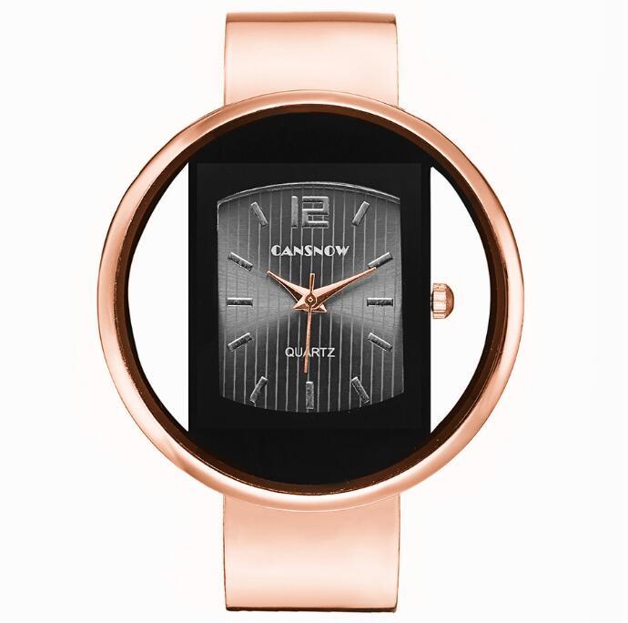 Luxury Women’s Bracelet Watch | Gold & Silver Dial Elegant Quartz Dress Watch - Bright Starz Store