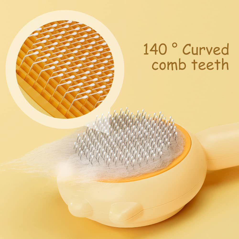 Pet Hair Cleaner & Grooming Brush | Cat & Dog Brush with Release Button for Long & Short Hair - Bright Starz Store