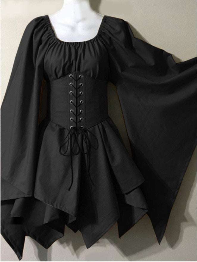 Women’s Renaissance Dress Costume | Long Sleeve Medieval Vintage Gown - Bright Starz Store