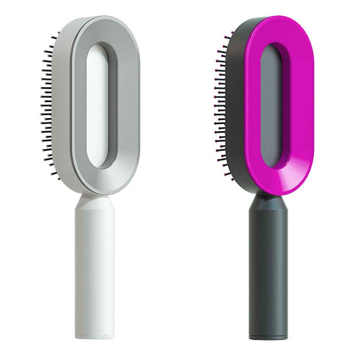 Self-Cleaning Anti-Static Hair Brush – One-Key Airbag Scalp Massager for Women