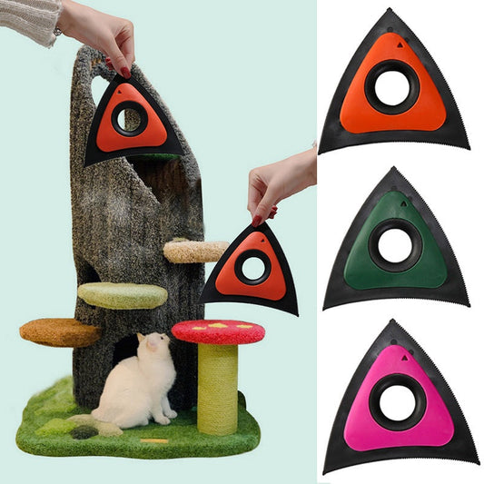 Triangle Electrostatic Pet Hair Cleaner | Dog & Cat Hair Remover Brush for Carpets & Furniture cjdropshipping