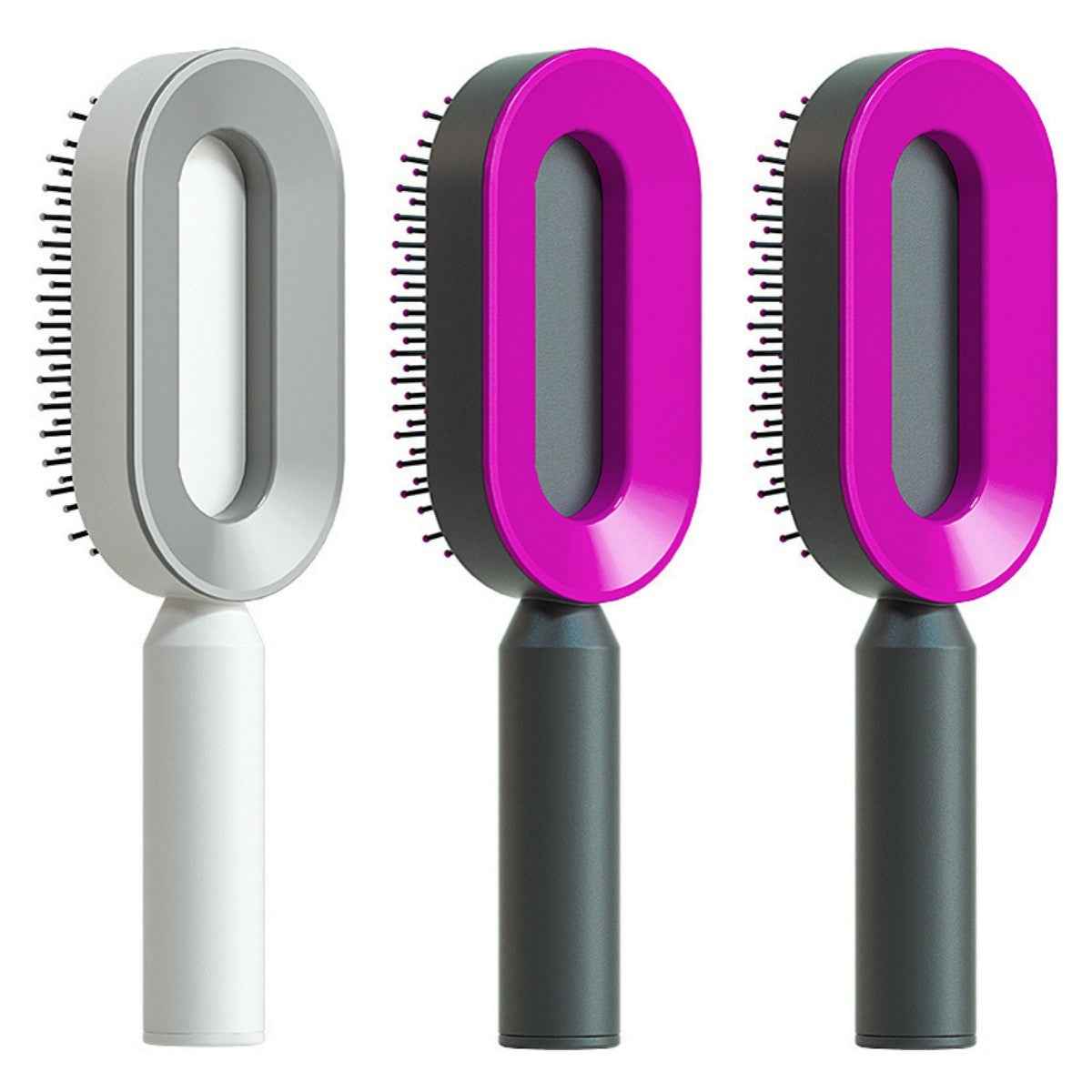 Self-Cleaning Anti-Static Hair Brush – One-Key Airbag Scalp Massager for Women