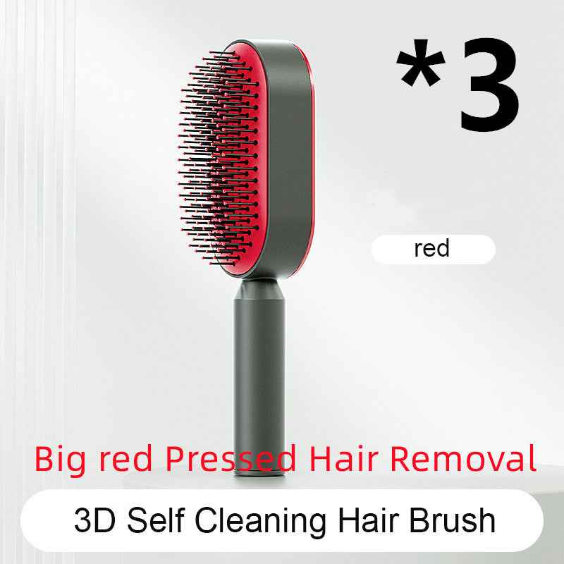 Self-Cleaning Anti-Static Hair Brush – One-Key Airbag Scalp Massager for Women