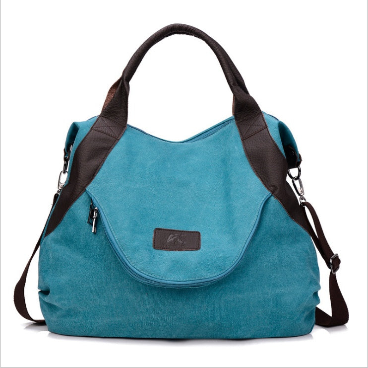 Women’s Minimalist Retro Canvas Bag – Vintage Shoulder & Crossbody Handbag.