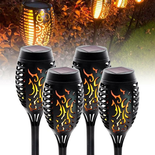4 Pack Solar Torch Lights – Outdoor 12 LED Flickering Flame Solar Lamps Bright Starz Store