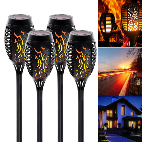 4 Pack Solar Torch Lights – Outdoor 12 LED Flickering Flame Solar Lamps Bright Starz Store