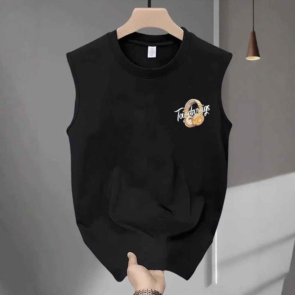 Men’s Sleeveless T-Shirt Jacket – Lightweight Casual Summer Vest Top.