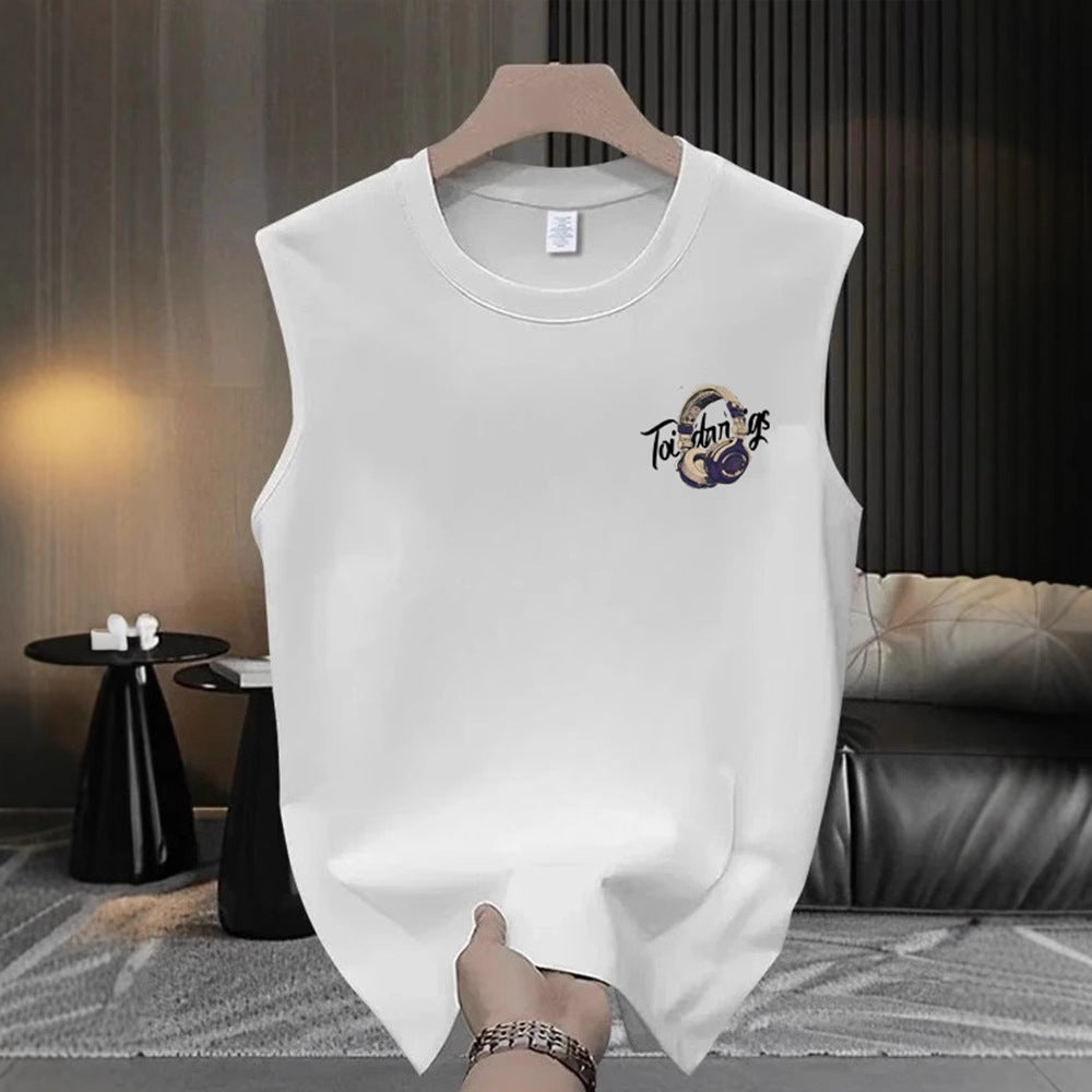 Men’s Sleeveless T-Shirt Jacket – Lightweight Casual Summer Vest Top.