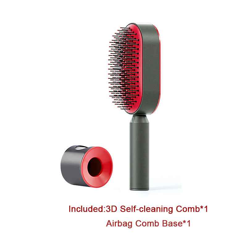 Self-Cleaning Anti-Static Hair Brush – One-Key Airbag Scalp Massager for Women
