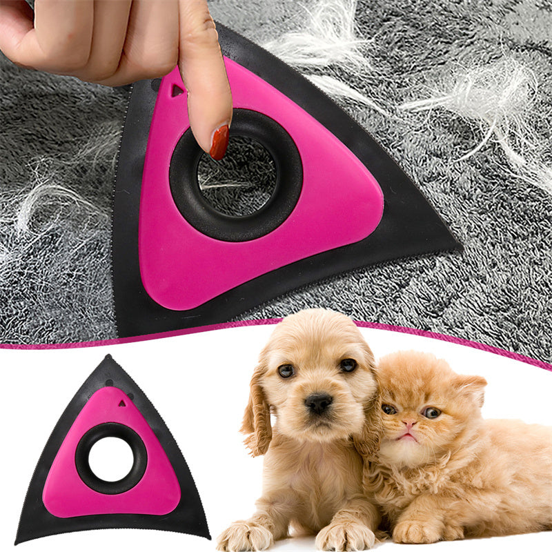 Triangle Electrostatic Pet Hair Cleaner | Dog & Cat Hair Remover Brush for Carpets & Furniture cjdropshipping