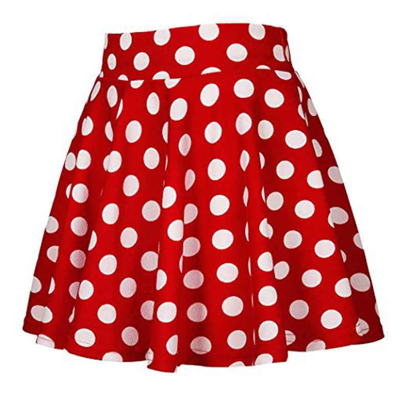 Women’s Summer Polka Dot Mini Skirt – Casual & Flirty High-Waist Skirt.