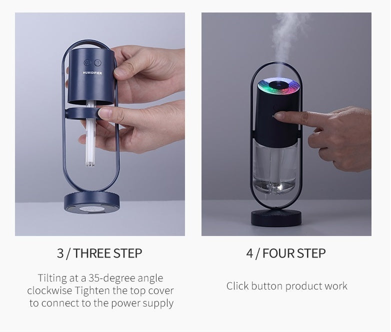 Magic Shadow USB Air Humidifier | Ultrasonic Mist Maker with Projection Night Light for Home & Office cjdropshipping