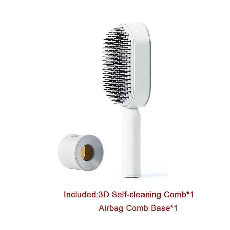 Self-Cleaning Anti-Static Hair Brush – One-Key Airbag Scalp Massager for Women