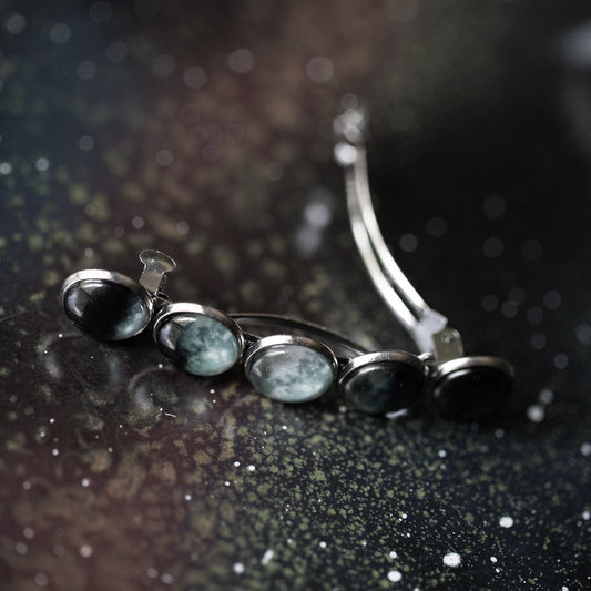 Moon Phase Hair Clip – Stylish Barrette for Women DC-Yugen Handmade