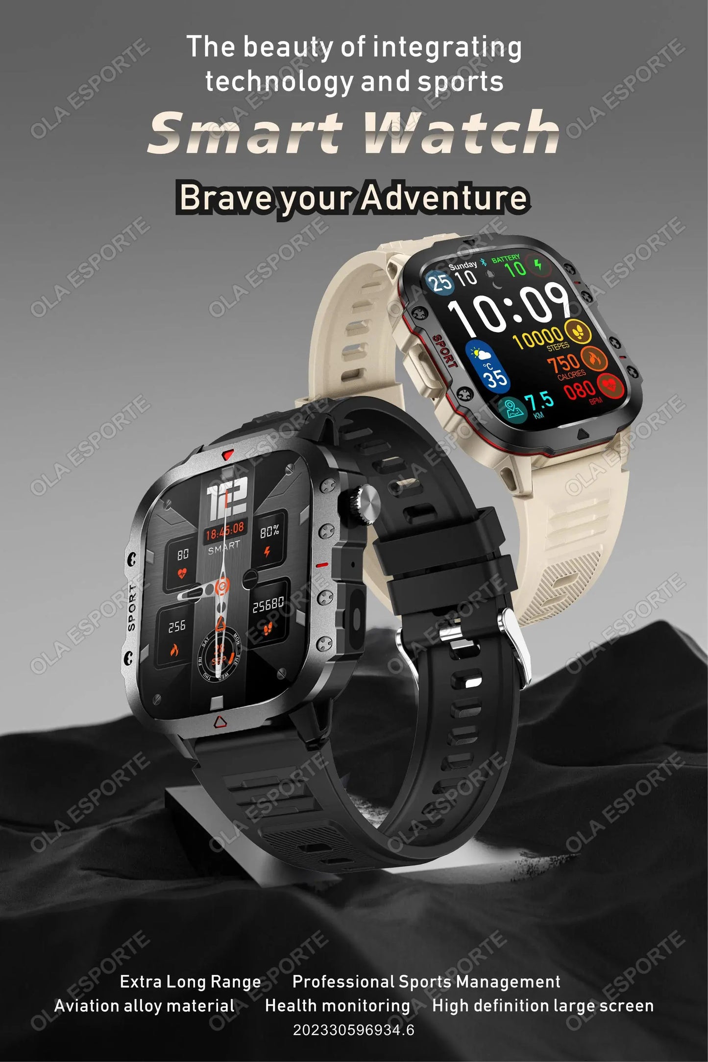 2025 Outdoor Sports Smartwatch | 2.01" HD Screen, Bluetooth Calling & LED Flashlight Dropshipman