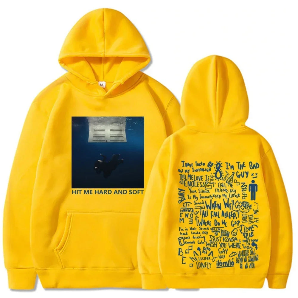 2024 Hit Me Hard and Soft Tour Hoodie Billie Pullover Men Hoodies Sudaderas Male sweatshirt hoodies plus size luluhut An interesting Store