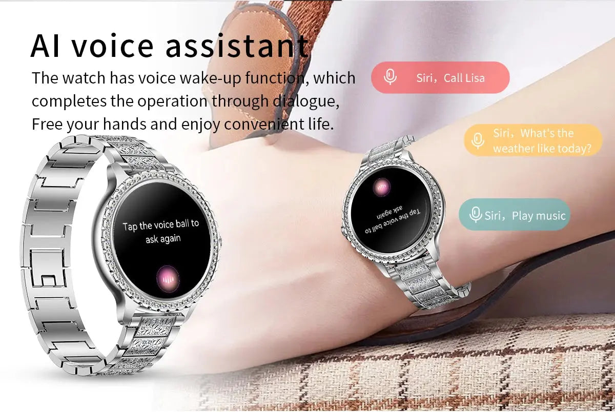 2025 Women’s Gold Luxury Smartwatch | 1.32" HD Screen, Voice Call & Heart Rate Monitor Dropshipman