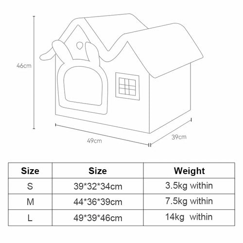 Removable Roof Plush Pet House – Cozy Indoor Bed for Cats & Small Dogs Bright Starz Store