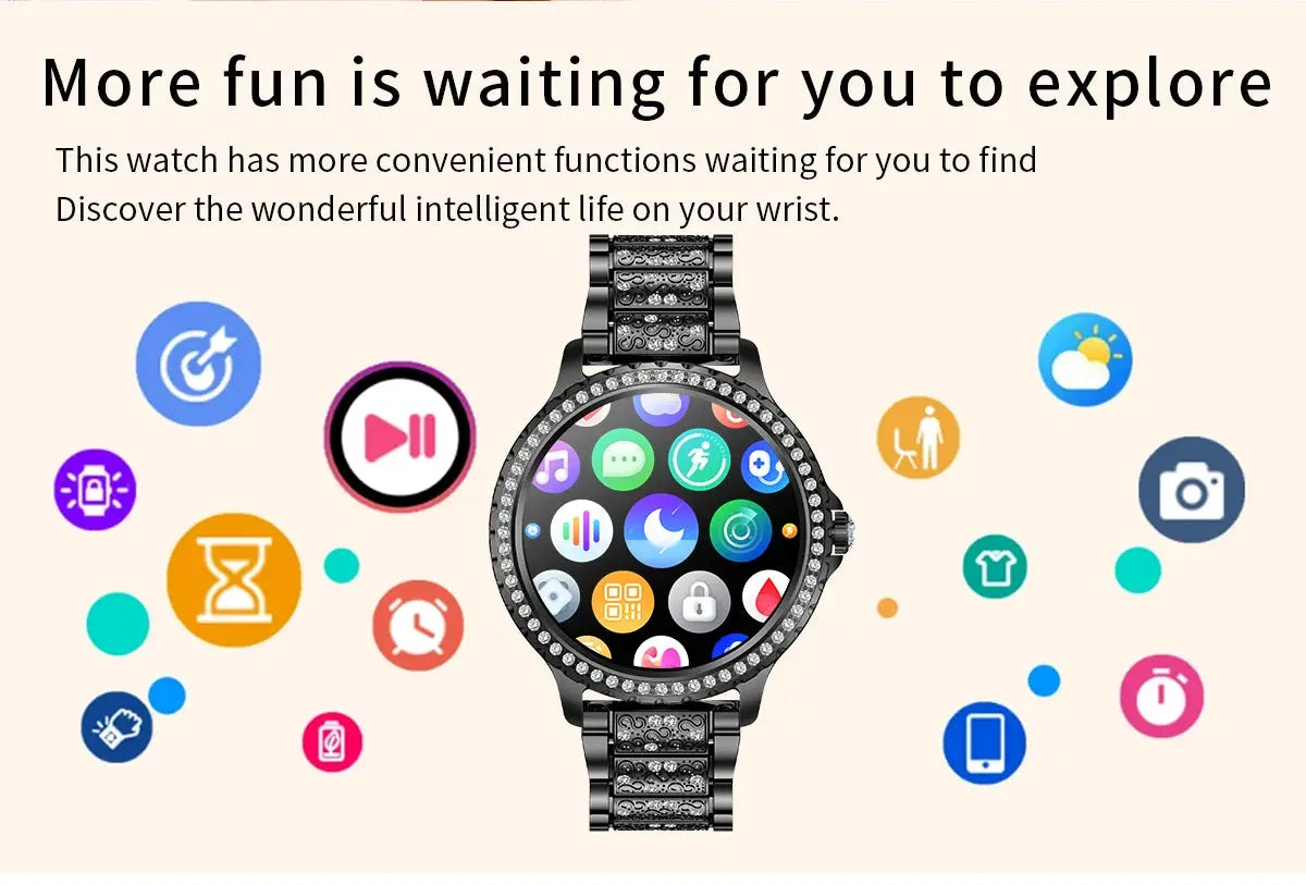 2025 Women’s Gold Luxury Smartwatch | 1.32" HD Screen, Voice Call & Heart Rate Monitor Dropshipman