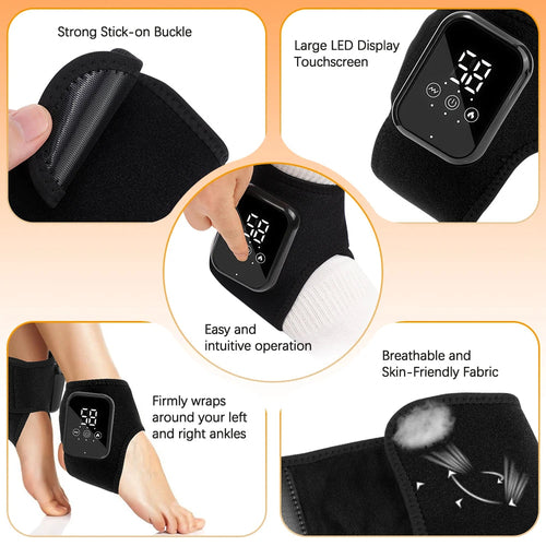 Foot Heat Massager – Hot Compress & Vibration Therapy with Ankle Protection Bright Starz Store
