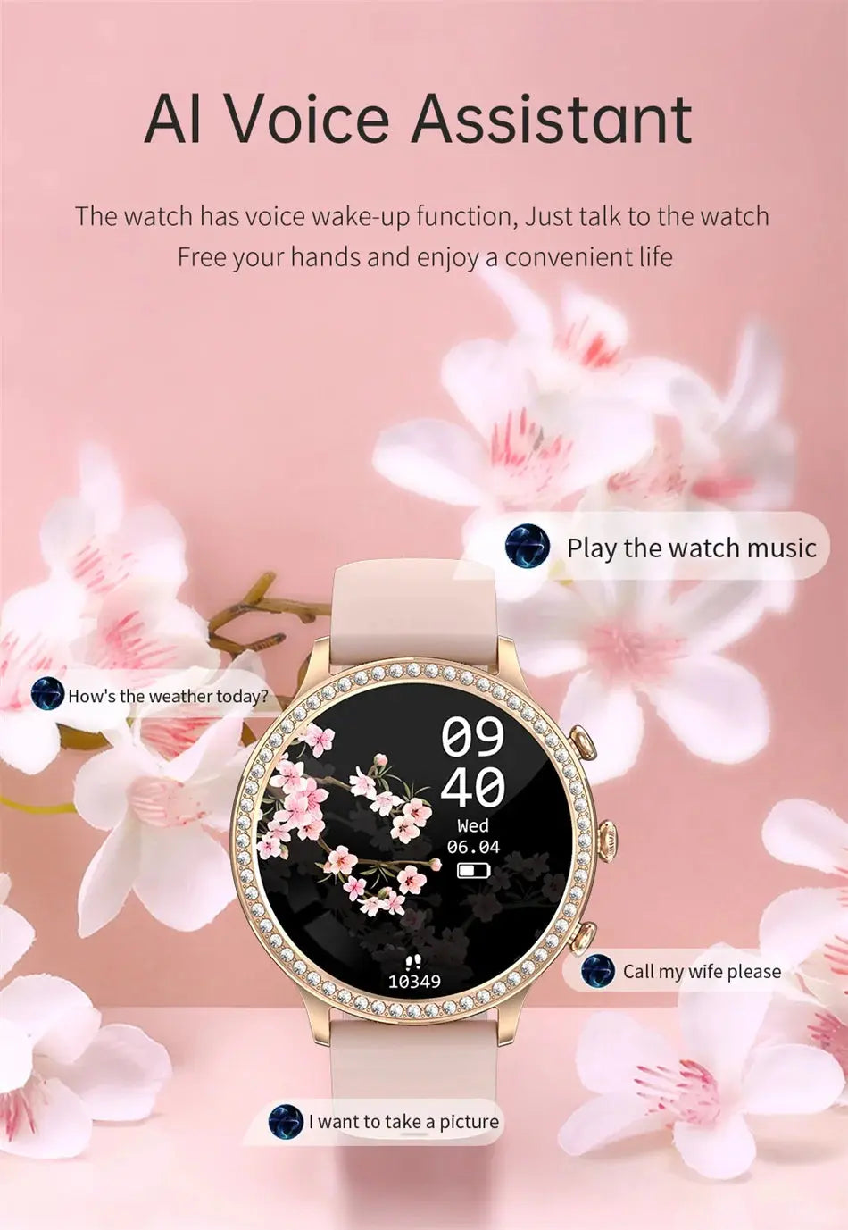 2025 Women’s Smartwatch | Bluetooth Call, PPG+ECG Health Tracker, Sport Mode Dropshipman