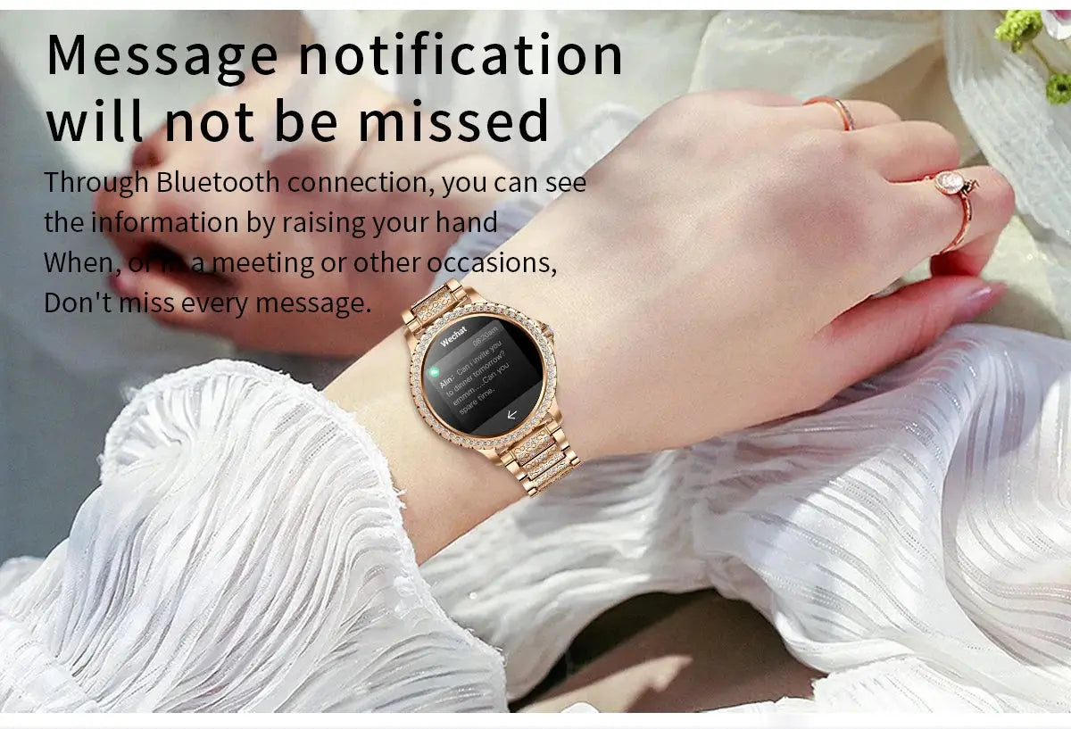 2025 Women’s Gold Luxury Smartwatch | 1.32" HD Screen, Voice Call & Heart Rate Monitor Dropshipman