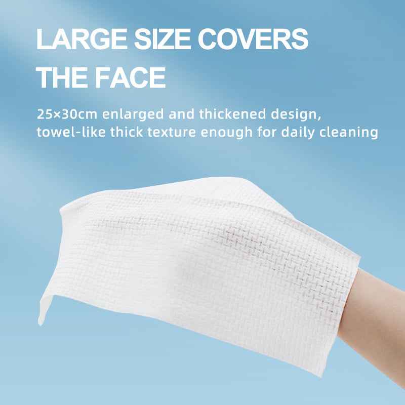 Towels For Sensitive Skin, Makeup Remover, Cleansing, Care, Travel XL, USDA Biobased Dermatologist Approved Face Towel, Disposable Clinically Tested Face Towelette Cosmetic.