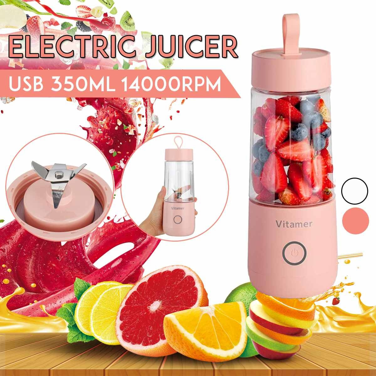 350ml Portable USB Blender | Electric Rechargeable Smoothie & Juice Mixer Bottle - Bright Starz Store