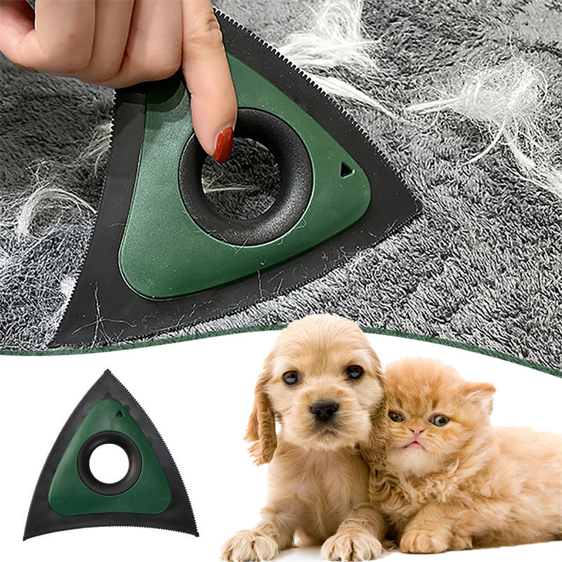 Triangle Electrostatic Pet Hair Cleaner | Dog & Cat Hair Remover Brush for Carpets & Furniture cjdropshipping