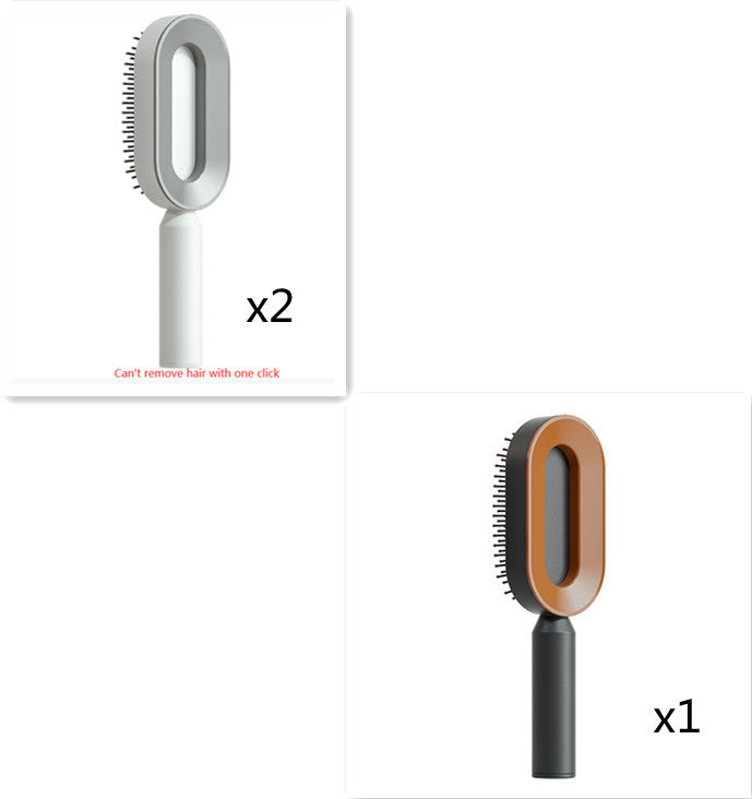 Self-Cleaning Anti-Static Hair Brush – One-Key Airbag Scalp Massager for Women cjdropshipping