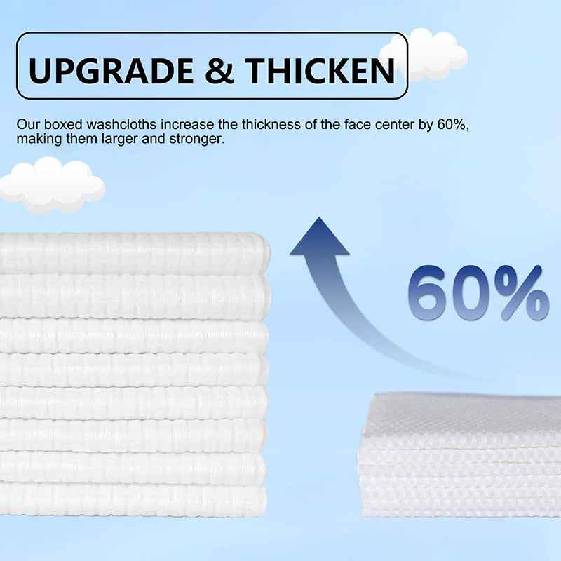 Towels For Sensitive Skin, Makeup Remover, Cleansing, Care, Travel XL, USDA Biobased Dermatologist Approved Face Towel, Disposable Clinically Tested Face Towelette Cosmetic.