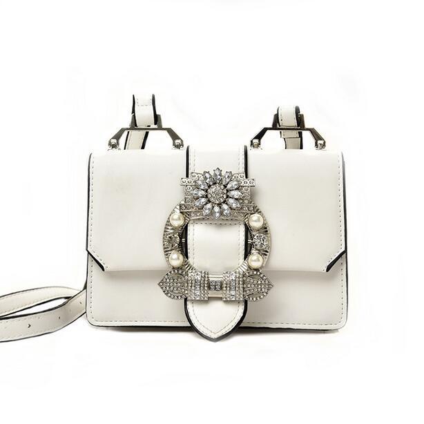 Fashion Designer Diamond Lock Handbag – Elegant PU Leather Shoulder Bag for Women.