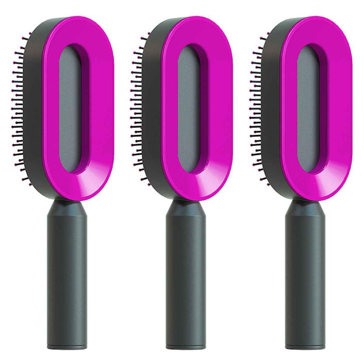 Self-Cleaning Anti-Static Hair Brush – One-Key Airbag Scalp Massager for Women