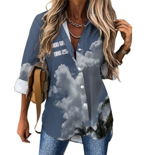Printed Long-sleeved irregular shirt AY008