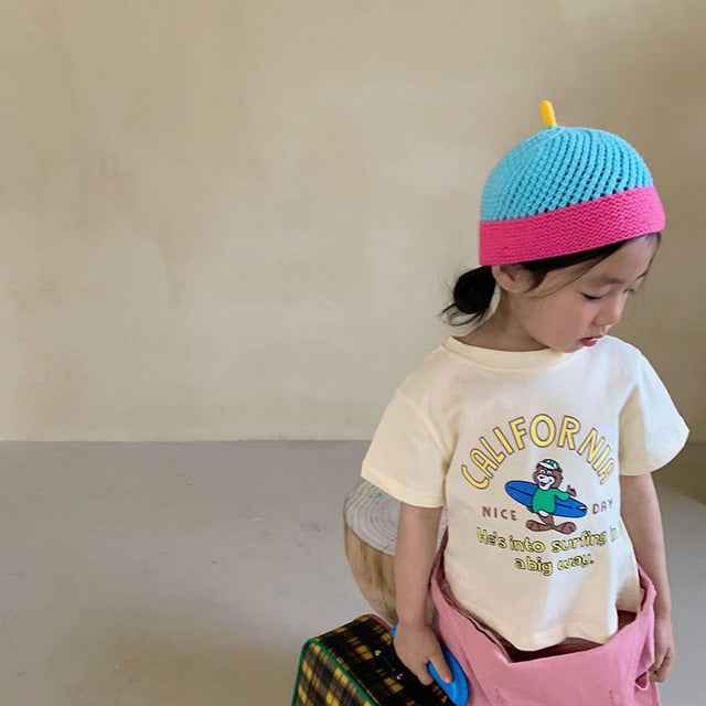 Summer Kids Cartoon T-Shirts – Boys & Girls O-Neck Short Sleeve Tees for Casual Wear.