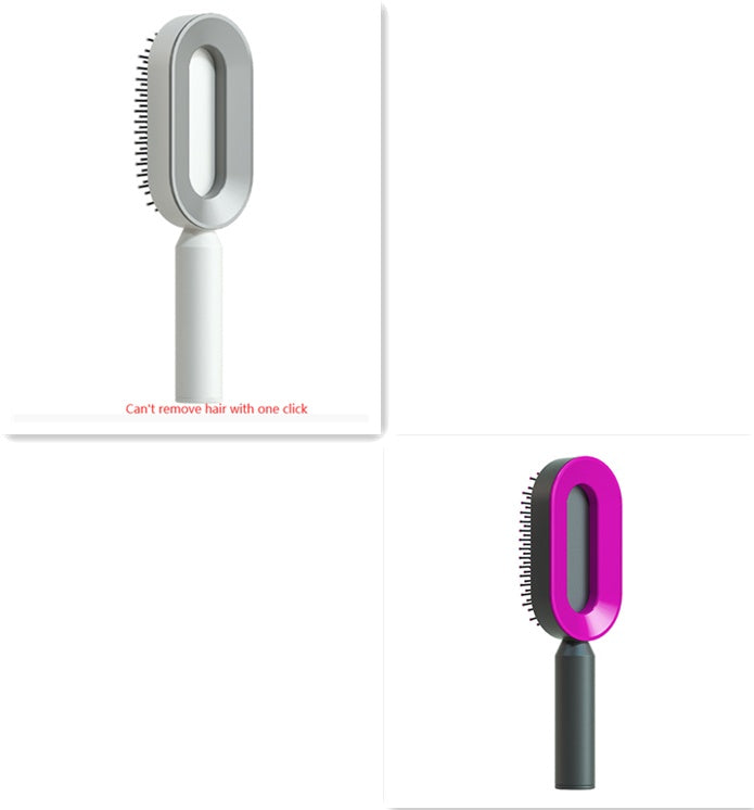 Self-Cleaning Anti-Static Hair Brush – One-Key Airbag Scalp Massager for Women cjdropshipping