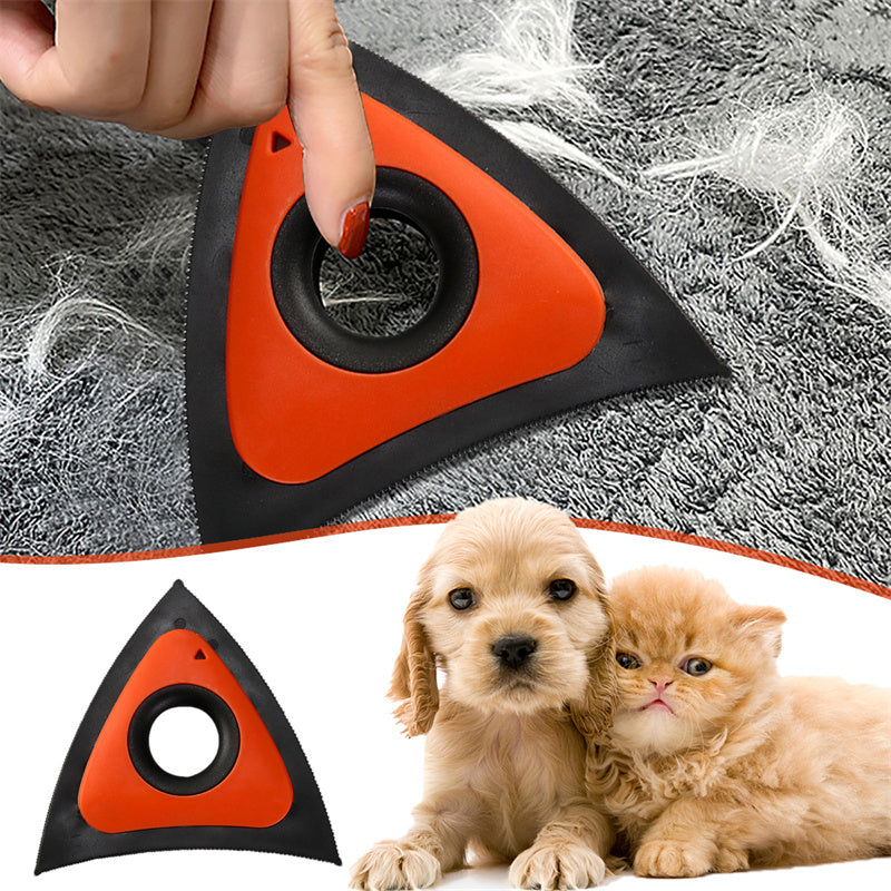 Triangle Electrostatic Pet Hair Cleaner | Dog & Cat Hair Remover Brush for Carpets & Furniture cjdropshipping