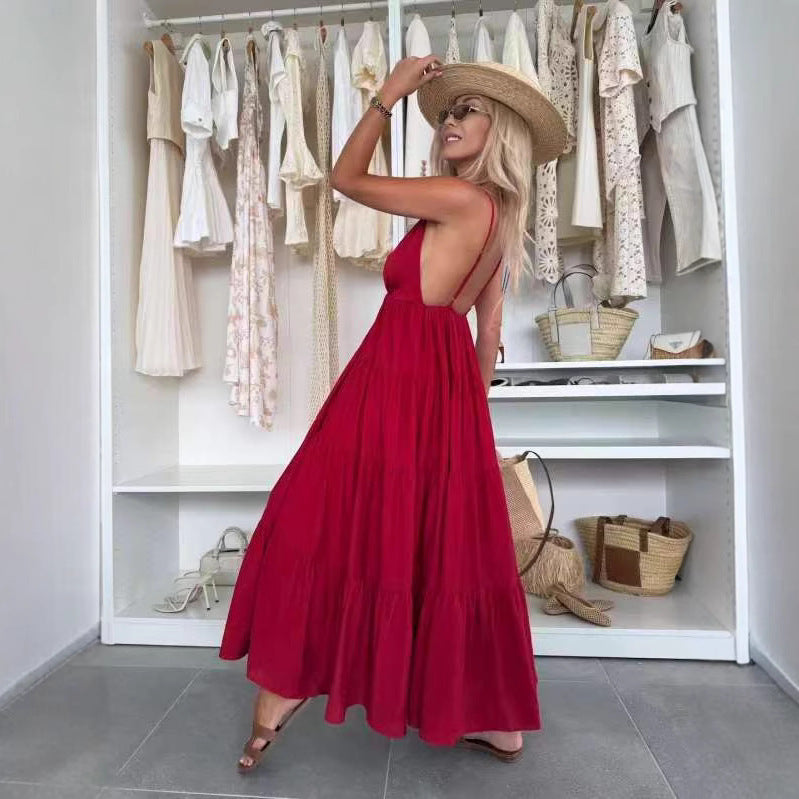 European & American Summer Sexy Suspenders Stitching Dress for Women – Stylish & Trendy cjdropshipping