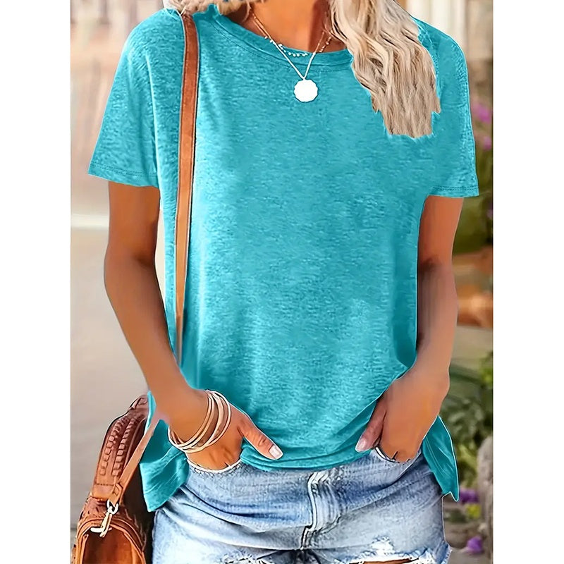 ☀️ 3-Pack Women’s Summer T-Shirts – Basic Casual Short Sleeve Loose Fit Tops 2025 Trend.