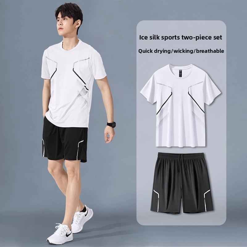 Men’s Summer Quick-Drying Sports Outfit Set.