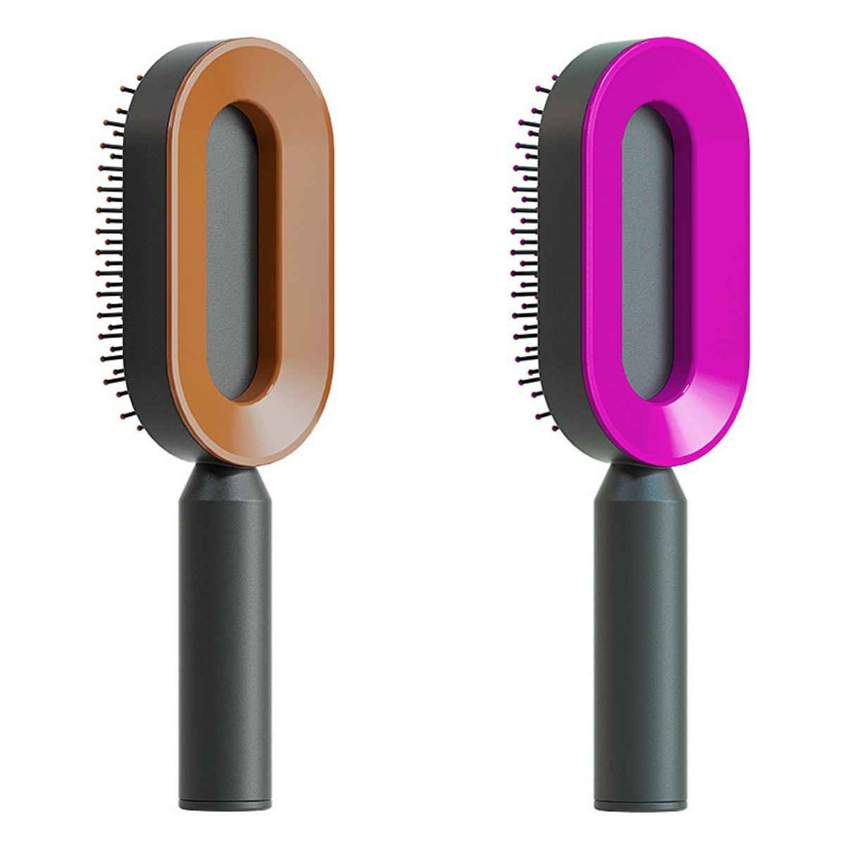 Self-Cleaning Anti-Static Hair Brush – One-Key Airbag Scalp Massager for Women