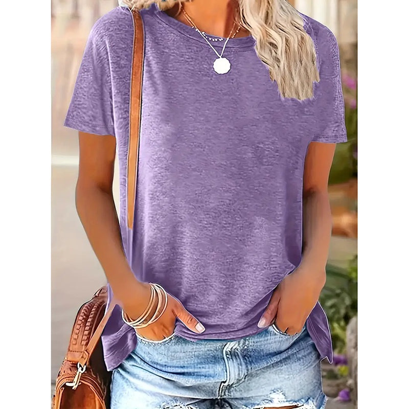 ☀️ 3-Pack Women’s Summer T-Shirts – Basic Casual Short Sleeve Loose Fit Tops 2025 Trend.