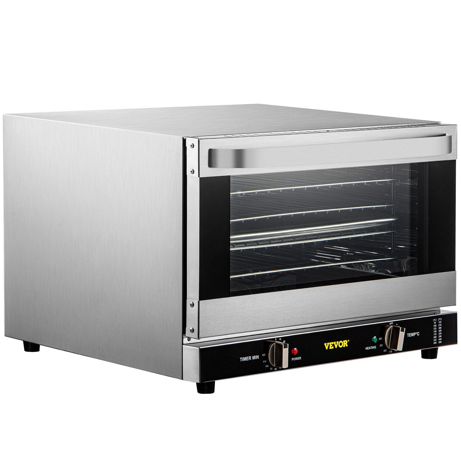 VEVOR Commercial Convection Oven – Half-Size 1600W Countertop Electric Baking Oven with Glass Door.