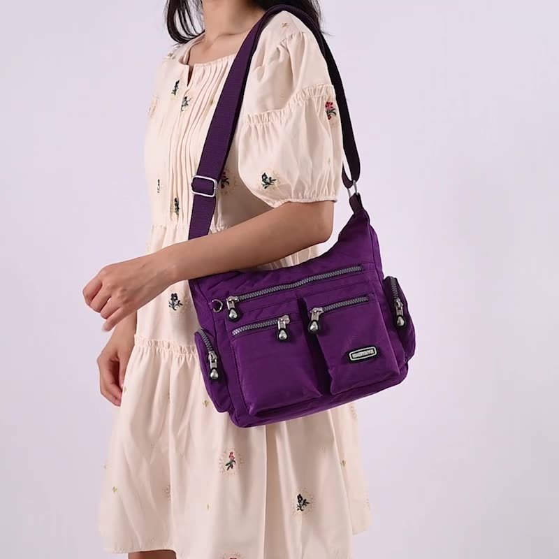 Women’s Waterproof Multi-Pocket Crossbody Bag – Stylish & Practical Shoulder Bag.