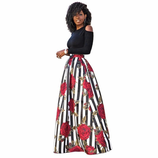 Floral Maxi Dress – Long Sleeve Autumn Boho Dress for Women.