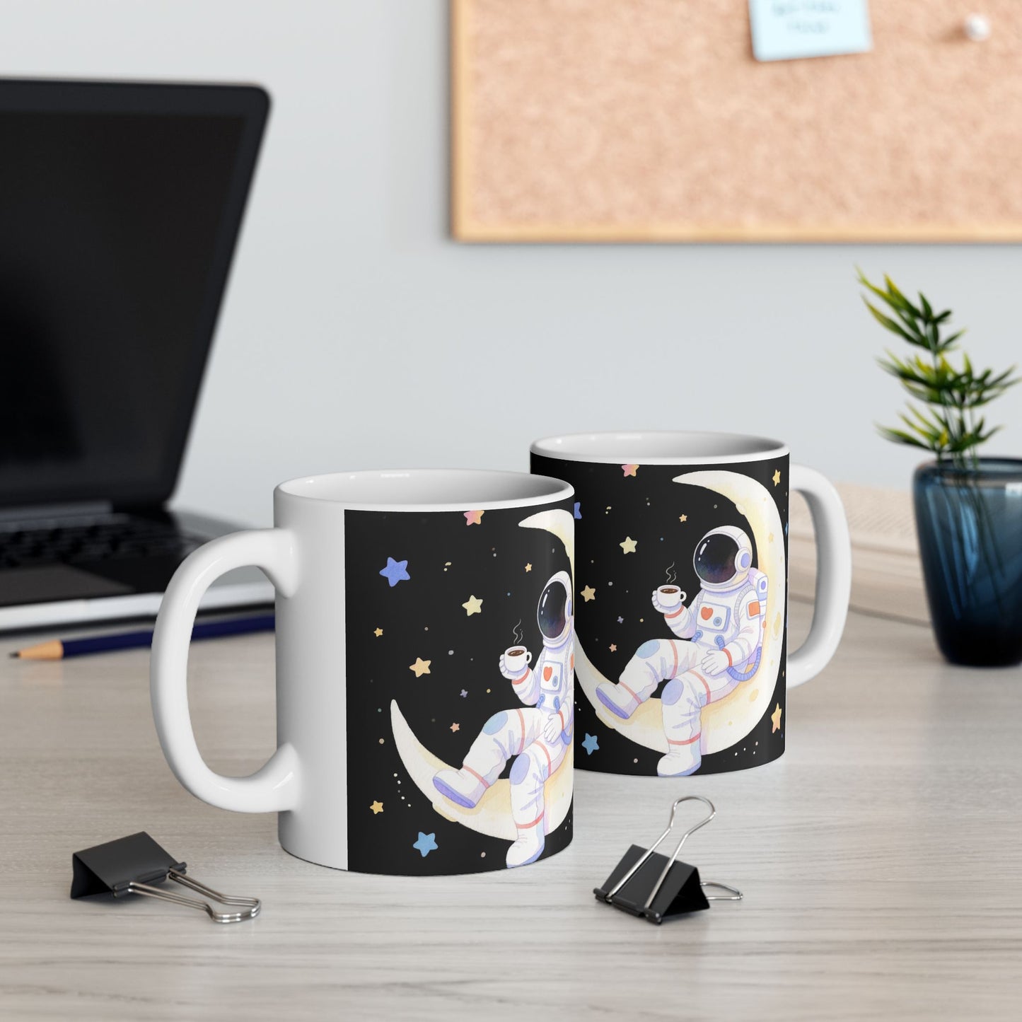Cosmic Adventure Ceramic Mug Space Lover Gift, Space Decor Astro Mug, Night Sky Mug.