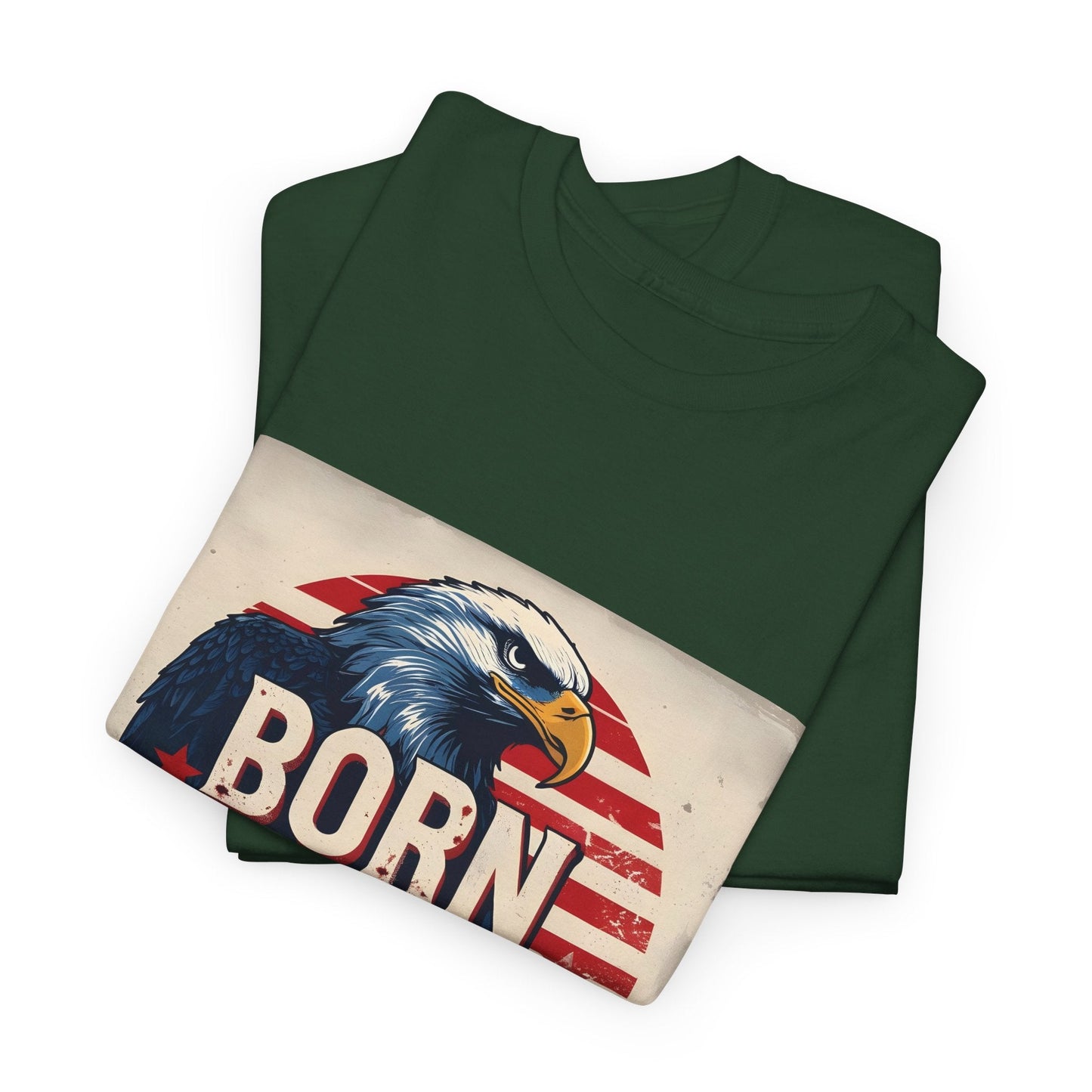 Patriotic Unisex Tee - Born Free Live Loud American Pride Shirt Printify