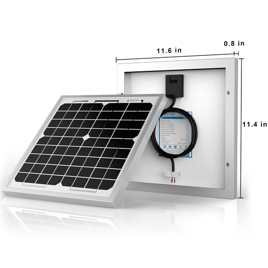 10W 12V Monocrystalline Solar Panel – High-Efficiency Power Supply DC-ACOPower